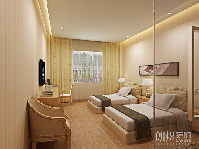 成都商務賓館裝修-客房效果圖