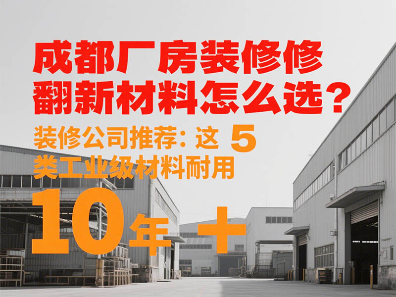成都廠房裝修翻新材料怎么選？裝修公司推薦：這 5 類工業級材料耐用 10 年 +