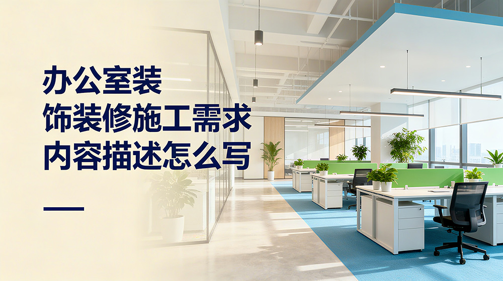 辦公室裝飾裝修施工需求內容描述怎么寫？