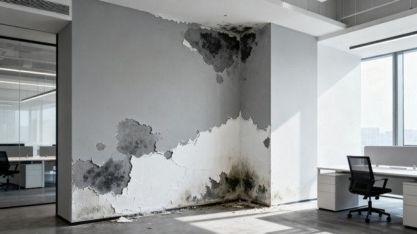 辦公室墻體裝修后發霉發潮掉墻皮該怎么處理？