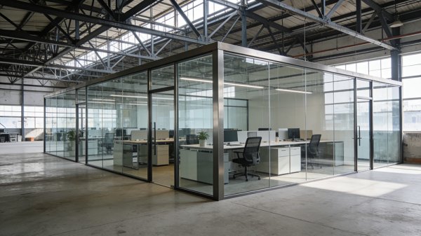 鋼結構廠房內辦公隔墻圖集鑒賞